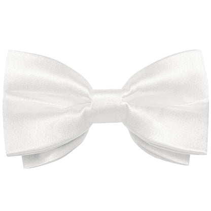 White Solid Shining Silk Men's Bowtie Vest Set vest set    - Sophisticated Gentlemen