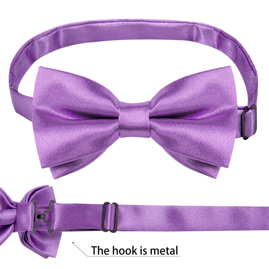 Light Purple Shining Solid Bowtie Vest Set vest set    - Sophisticated Gentlemen