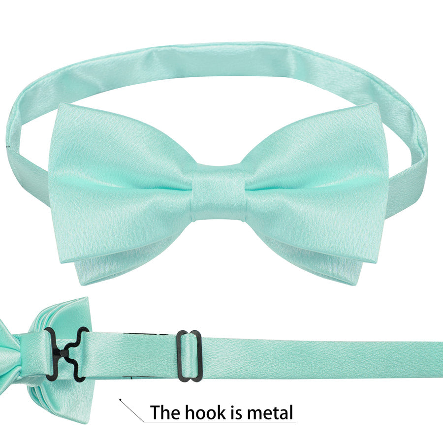 Mint Green Shining Solid Bowtie Vest Set vest set    - Sophisticated Gentlemen