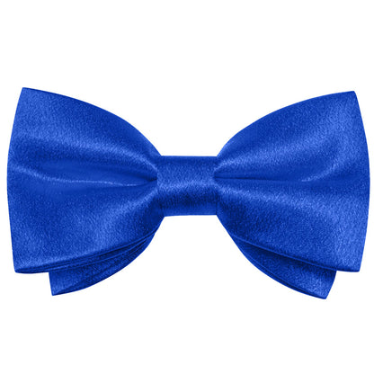 Shining Royal Blue Solid Silk Bowtie Vest Set vest set    - Sophisticated Gentlemen