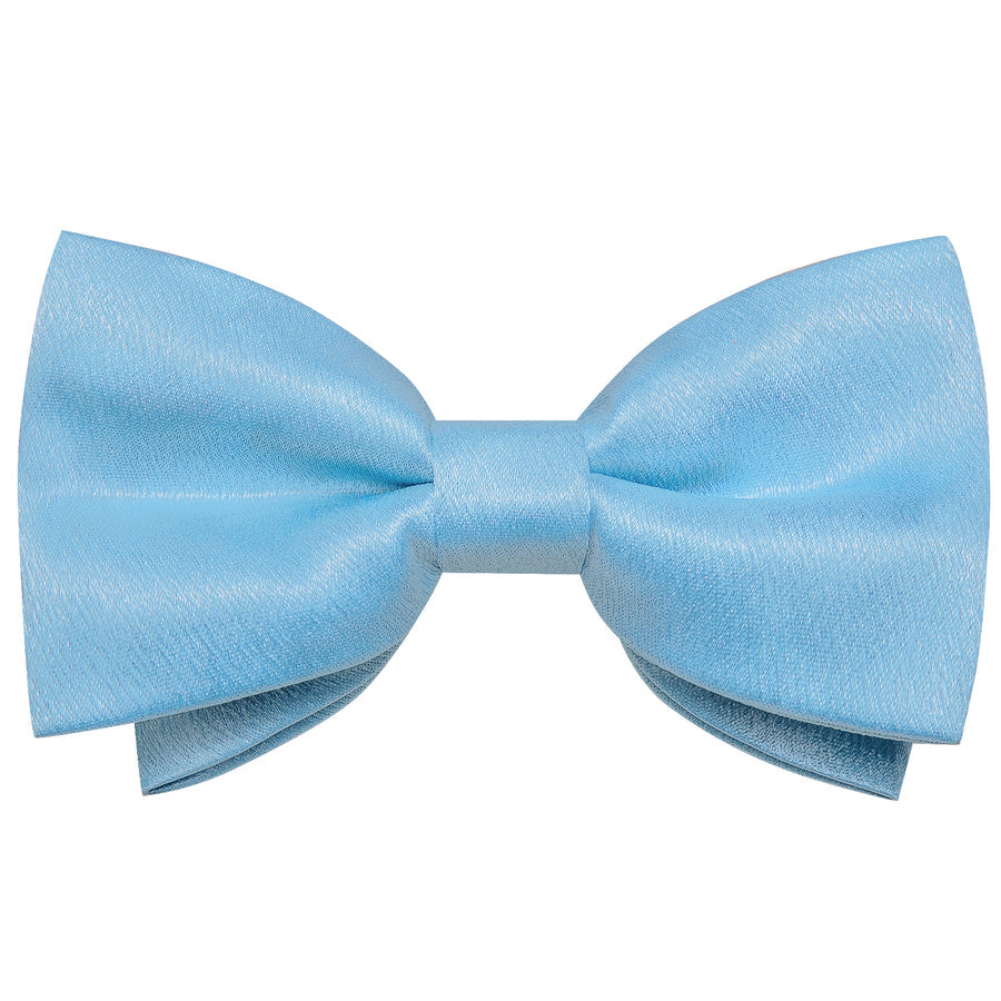 Baby Blue Shining Solid Bowtie Vest Set vest set    - Sophisticated Gentlemen