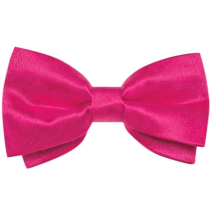 Deep Pink Solid Shining Silk Men's Bowtie Vest Set vest set    - Sophisticated Gentlemen