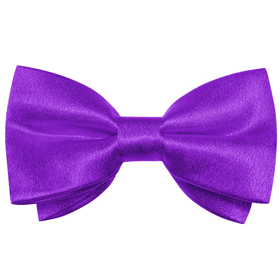 Purple Solid Shining Silk Bowtie Vest Set vest set    - Sophisticated Gentlemen