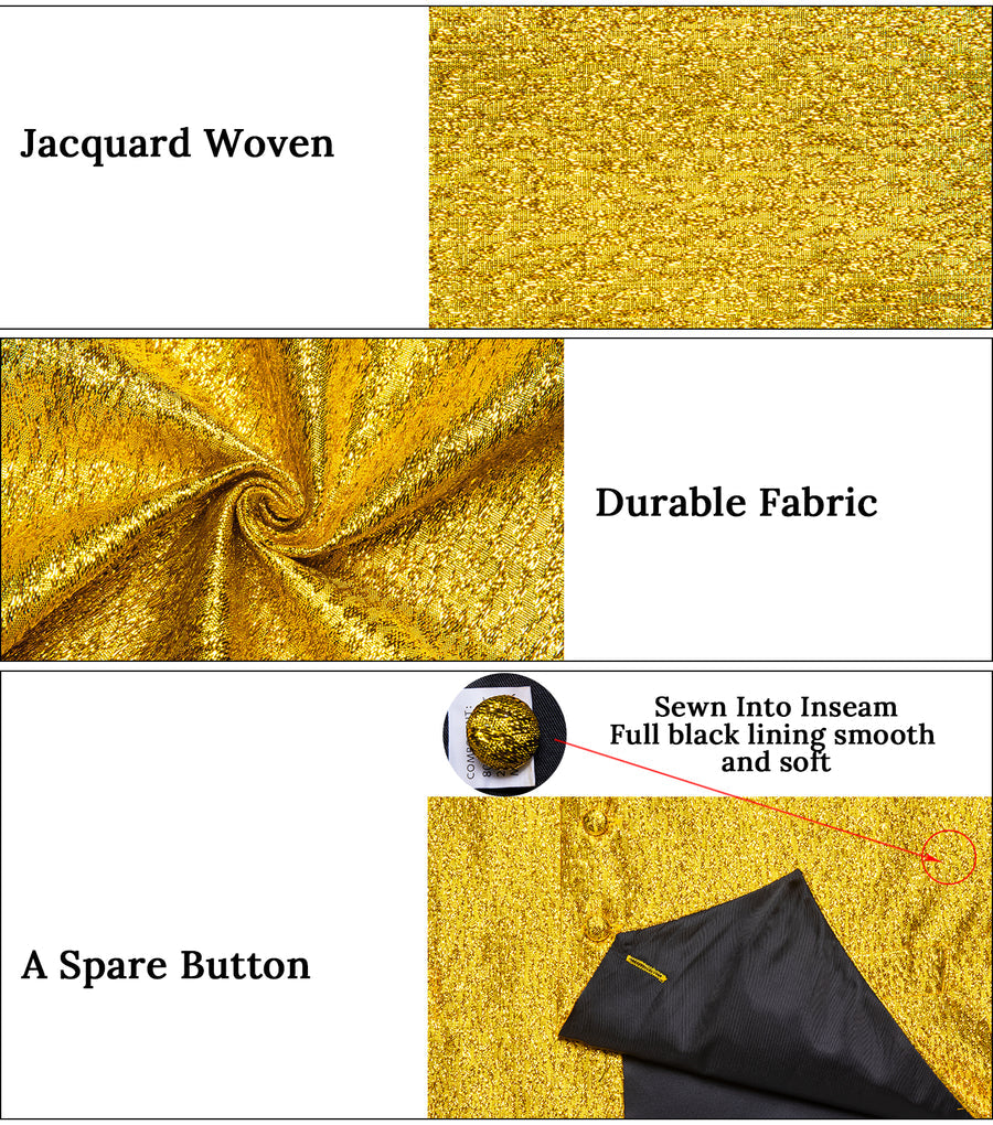 Yellow Shiny Print Bowtie Vest Set vest set    - Sophisticated Gentlemen