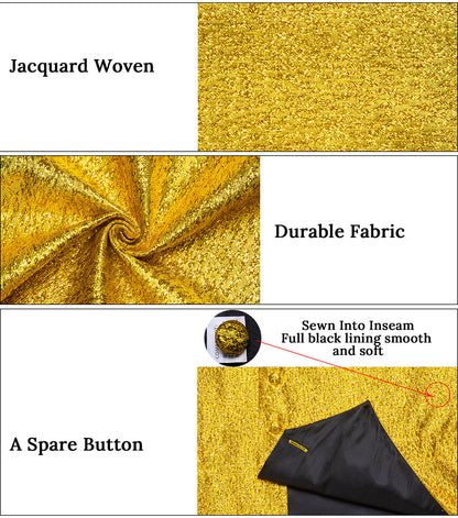 Yellow Shiny Print Bowtie Vest Set vest set    - Sophisticated Gentlemen
