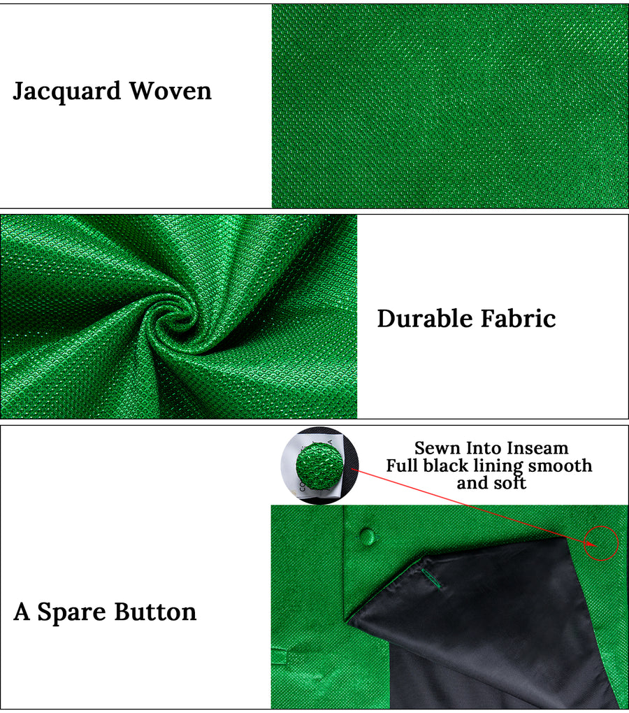 Green Solid Shiny Men's Bowtie Vest Set vest set    - Sophisticated Gentlemen