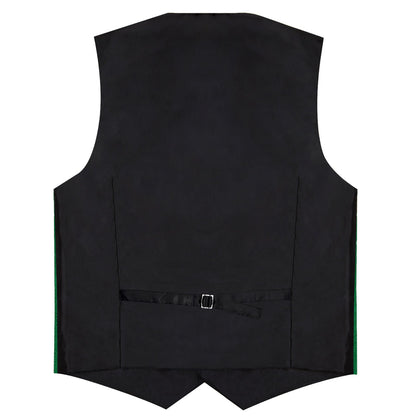 New Deep Green Solid Shiny Men's Bowtie Vest Set vest set    - Sophisticated Gentlemen
