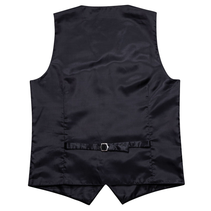 Red Black Paisley Silk Vest Set vest set    - Sophisticated Gentlemen