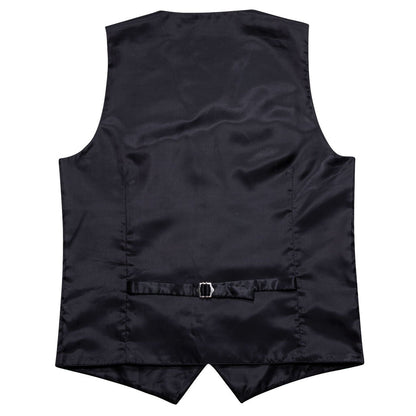 Red Black Paisley Silk Vest Set vest set    - Sophisticated Gentlemen