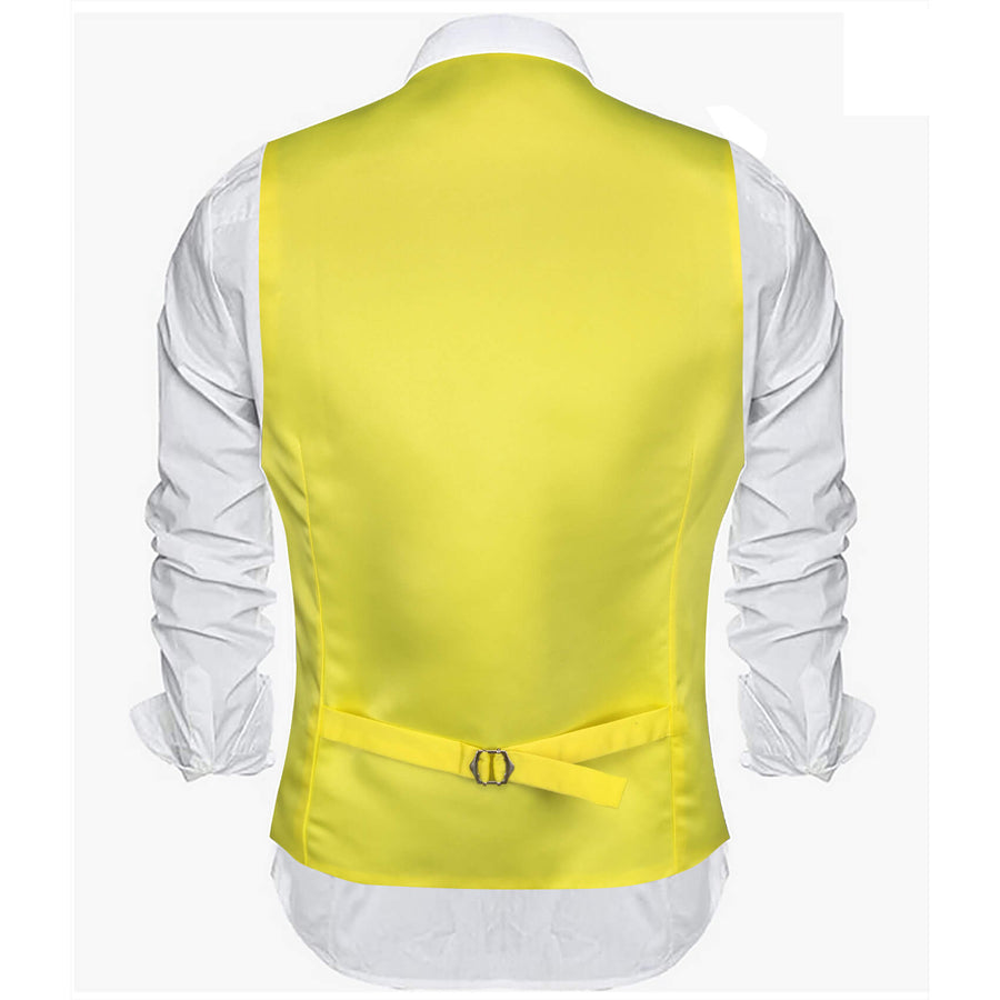 Yellow Silk Suit Vest Set vest set    - Sophisticated Gentlemen