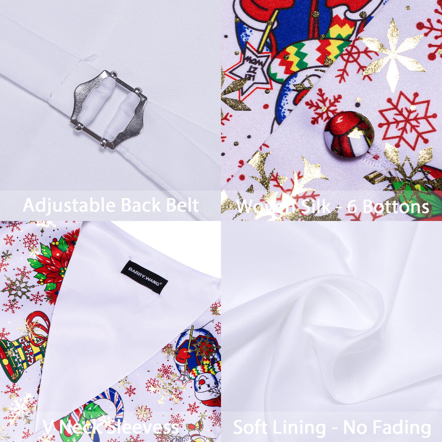 White Green Christmas Bowtie Vest Set vest set    - Sophisticated Gentlemen