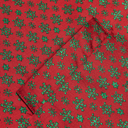 Red Green SnowFlake Novelty Jacquard Silk Vest Set vest set    - Sophisticated Gentlemen