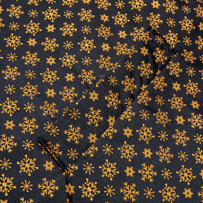 Black Golden SnowFlake Novelty Jacquard Silk Men's Vest Set vest set    - Sophisticated Gentlemen