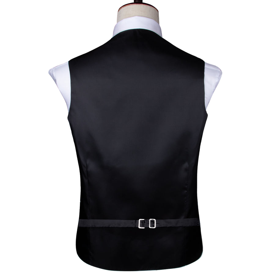 Golden Plaid Jacquard Silk Vest Set vest set    - Sophisticated Gentlemen