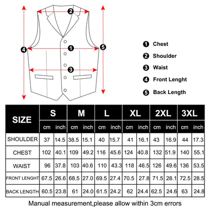 Classic Red Paisley Men's Collar Vest Set vest set    - Sophisticated Gentlemen