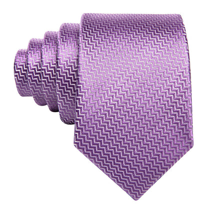 Purple Silk XL Tie, Pocket Square and Cufflinks tie sets    - Sophisticated Gentlemen