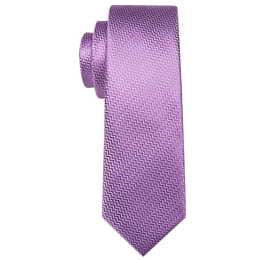 Purple Silk XL Tie, Pocket Square and Cufflinks tie sets    - Sophisticated Gentlemen