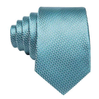 Sea Foam Blue Silk XL Tie, Pocket Square and Cufflinks tie sets    - Sophisticated Gentlemen