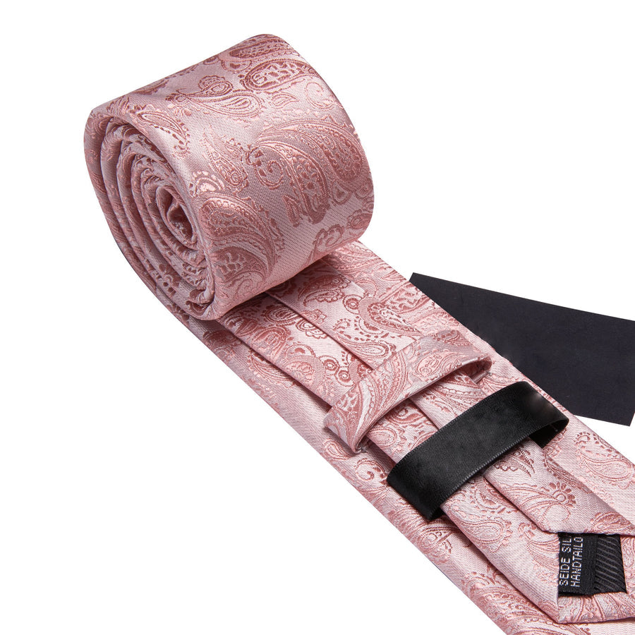 Coral Paisley XL Tie, Pocket Square and Cufflinks tie sets    - Sophisticated Gentlemen