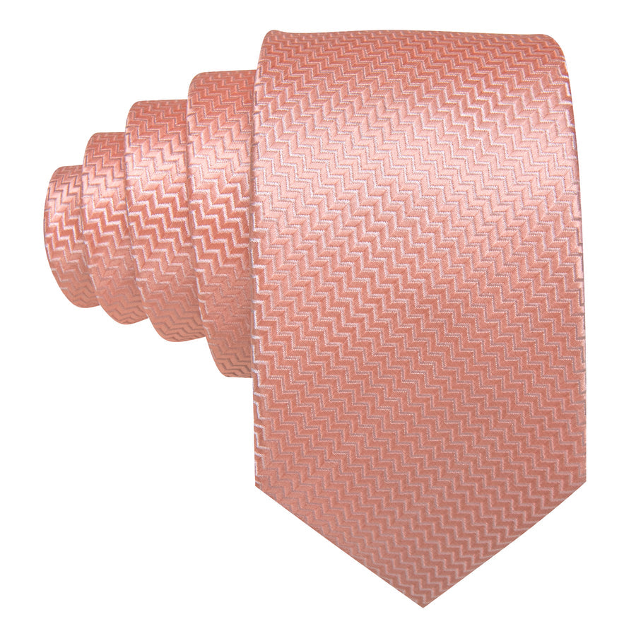 Pastel Pink Ornament XL Tie, Pocket Square and Cufflinks tie sets    - Sophisticated Gentlemen