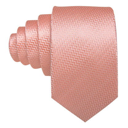 Pastel Pink Ornament XL Tie, Pocket Square and Cufflinks tie sets    - Sophisticated Gentlemen