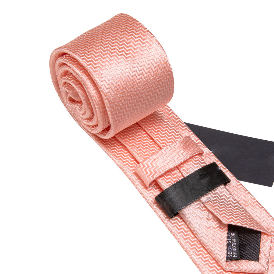 Pastel Pink Ornament XL Tie, Pocket Square and Cufflinks tie sets    - Sophisticated Gentlemen