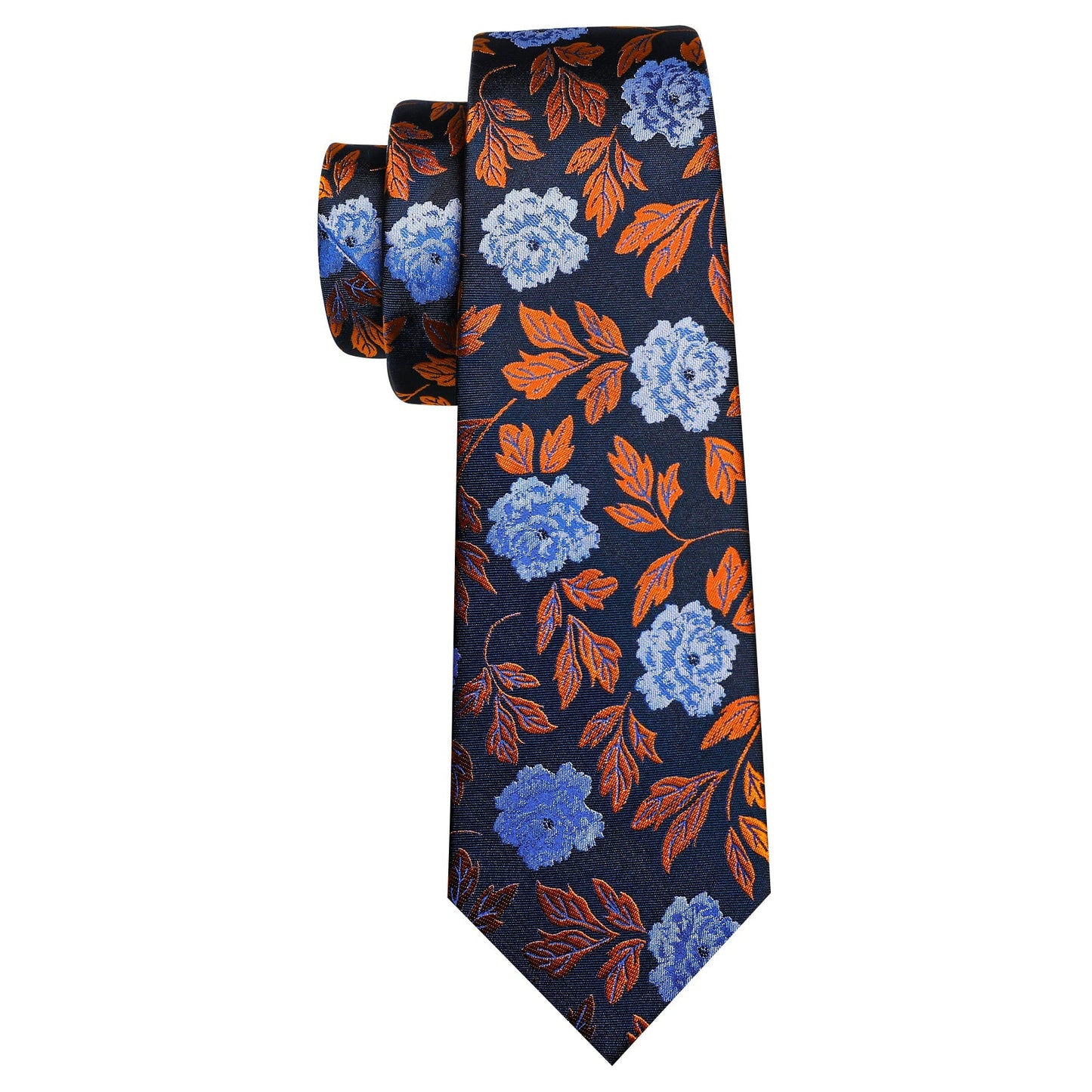 Golden Leaves Silk Tie, Pocket Square and Cufflinks tie sets    - Sophisticated Gentlemen
