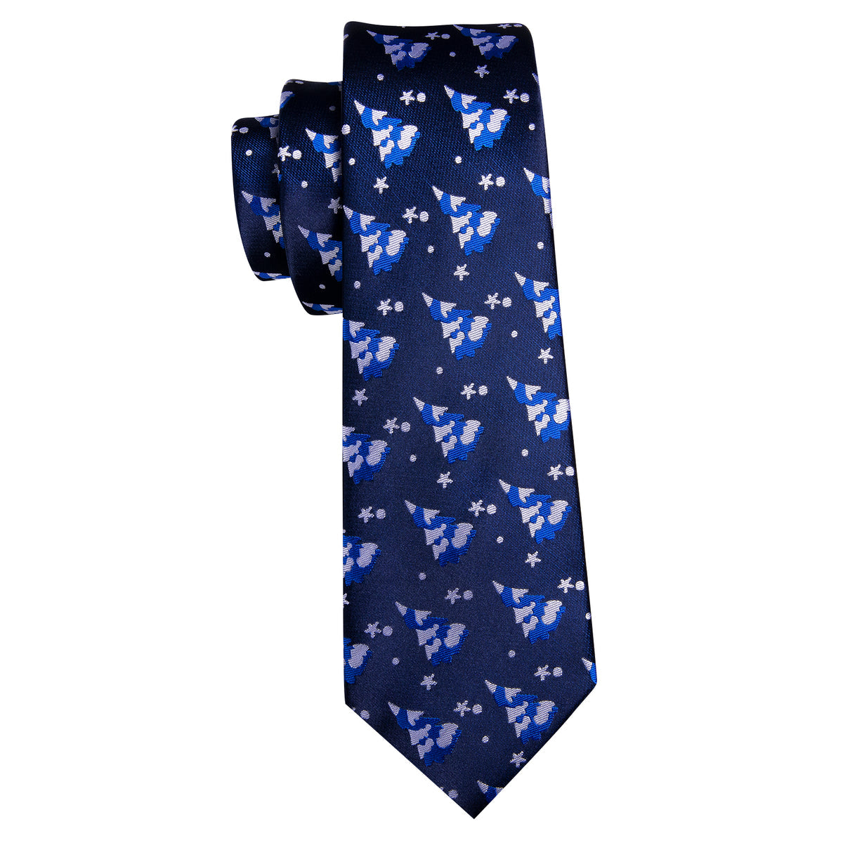 Blue White Jacquard Pattern Tie, Pocket Square and Cufflinks Set tie sets    - Sophisticated Gentlemen