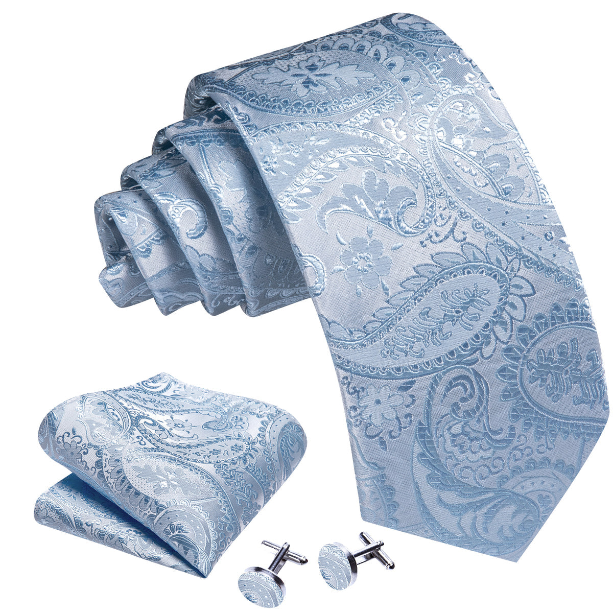 Iceland Tie Set with Pocket Square & Cufflinks tie sets    - Sophisticated Gentlemen