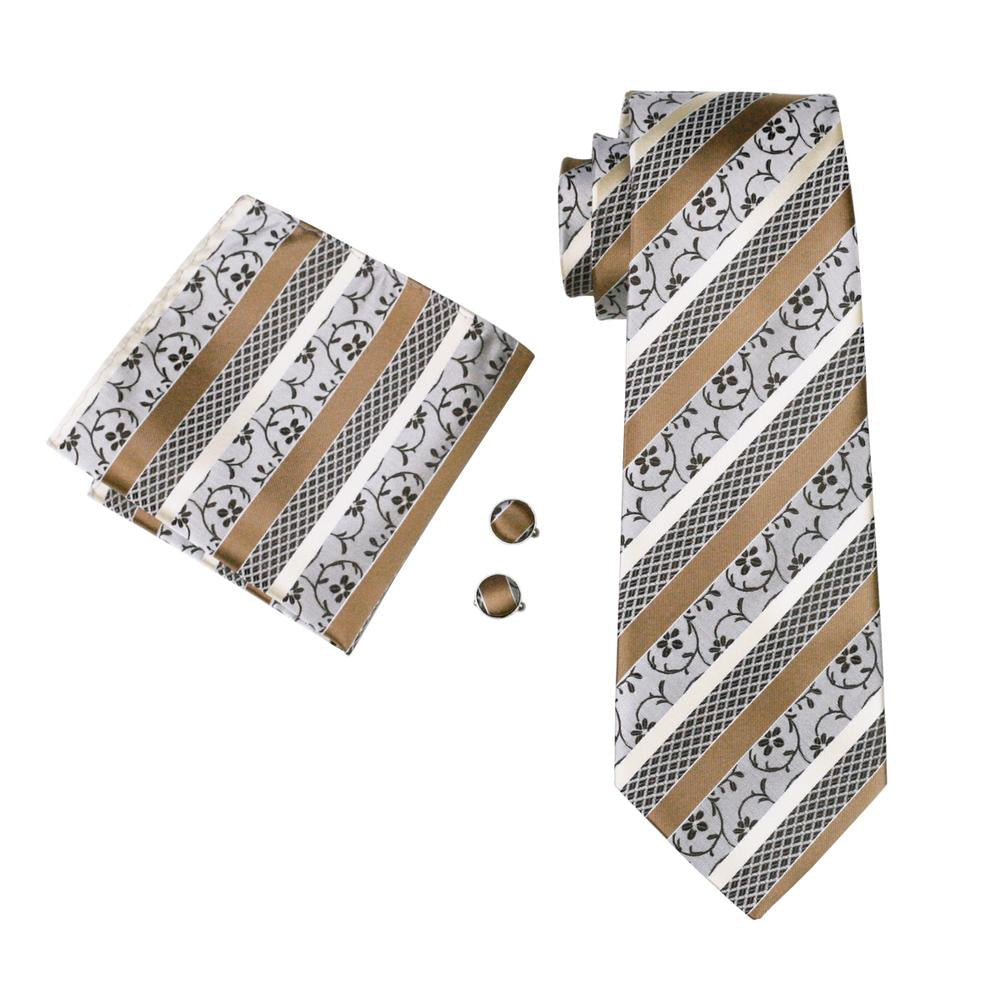 El Dorado Tie, Pocket Square and Cufflinks tie sets    - Sophisticated Gentlemen