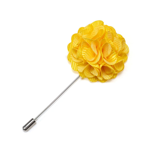 Yellow Floral Lapel Pin lapel pin    - Sophisticated Gentlemen