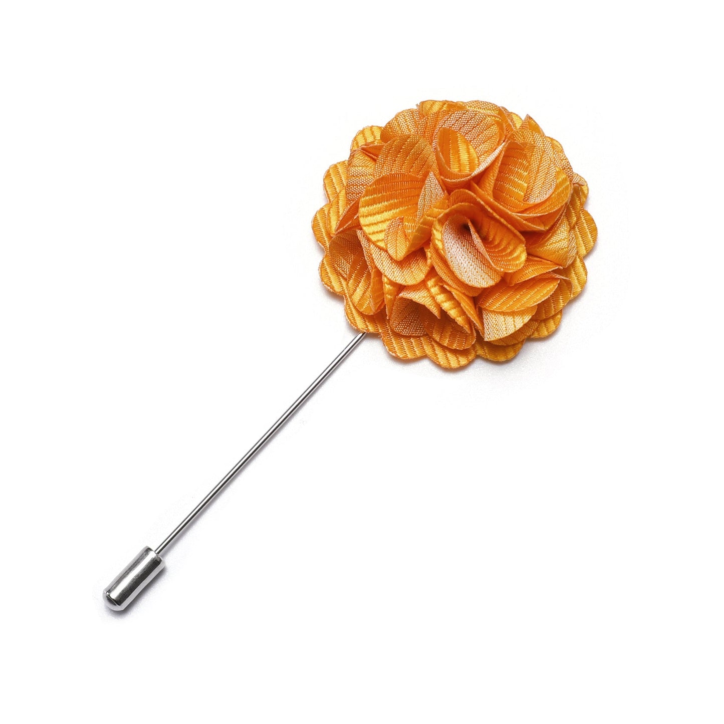 Orange Floral Lapel Pin lapel pin    - Sophisticated Gentlemen
