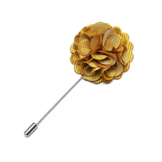 Golden Floral Lapel Pin lapel pin    - Sophisticated Gentlemen