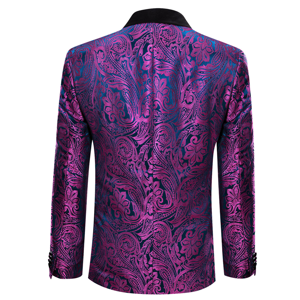 Purple and Blue Paisley Tuxedo Jacket tuxedo    - Sophisticated Gentlemen