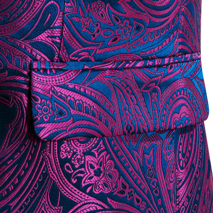Purple and Blue Paisley Tuxedo Jacket tuxedo    - Sophisticated Gentlemen