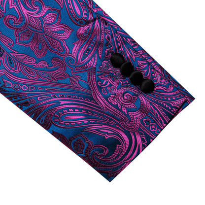 Purple and Blue Paisley Tuxedo Jacket tuxedo    - Sophisticated Gentlemen