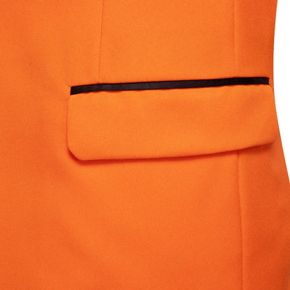 Orange Solid Shawl Lapel Suit Men's Tuxedo Jacket tuxedo    - Sophisticated Gentlemen