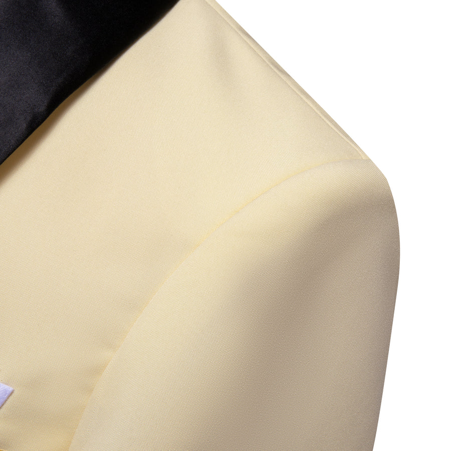 Classic Linen White Solid Shawl Lapel Suit Men's Tuxedo Jacket tuxedo    - Sophisticated Gentlemen
