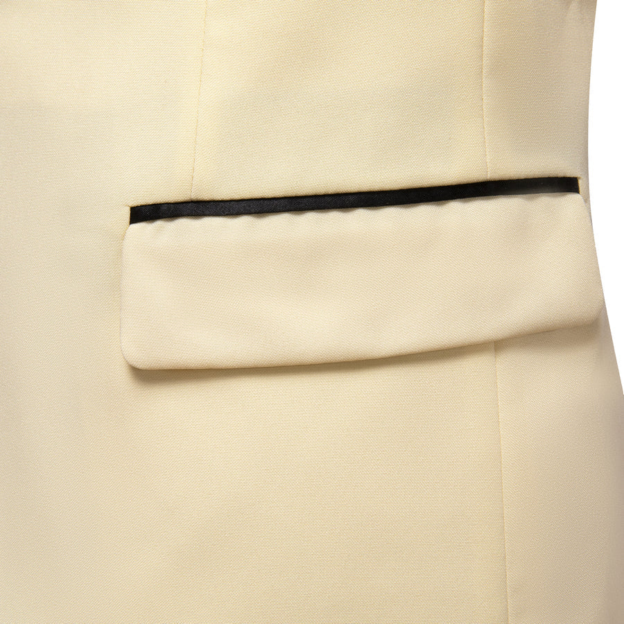 Classic Linen White Solid Shawl Lapel Suit Men's Tuxedo Jacket tuxedo    - Sophisticated Gentlemen