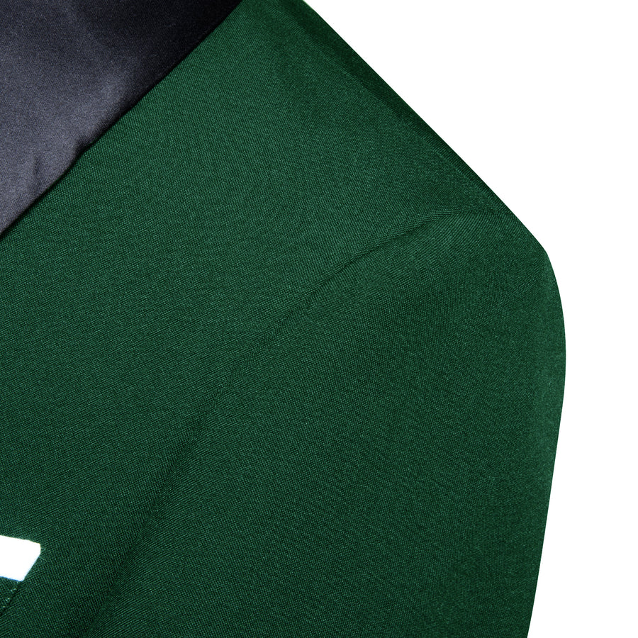 Sapphire Pine Green Solid Shawl Collar Lapel Suit Men's Tuxedo Jacket tuxedo    - Sophisticated Gentlemen