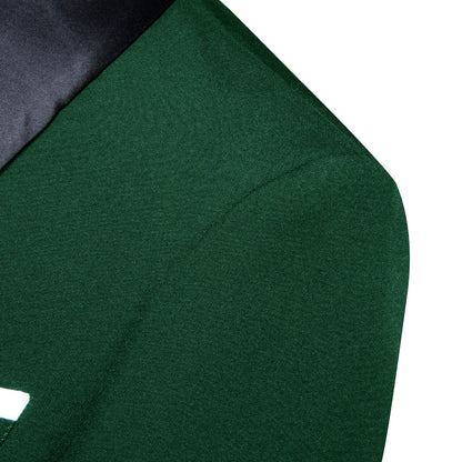 Sapphire Pine Green Solid Shawl Collar Lapel Suit Men's Tuxedo Jacket tuxedo    - Sophisticated Gentlemen
