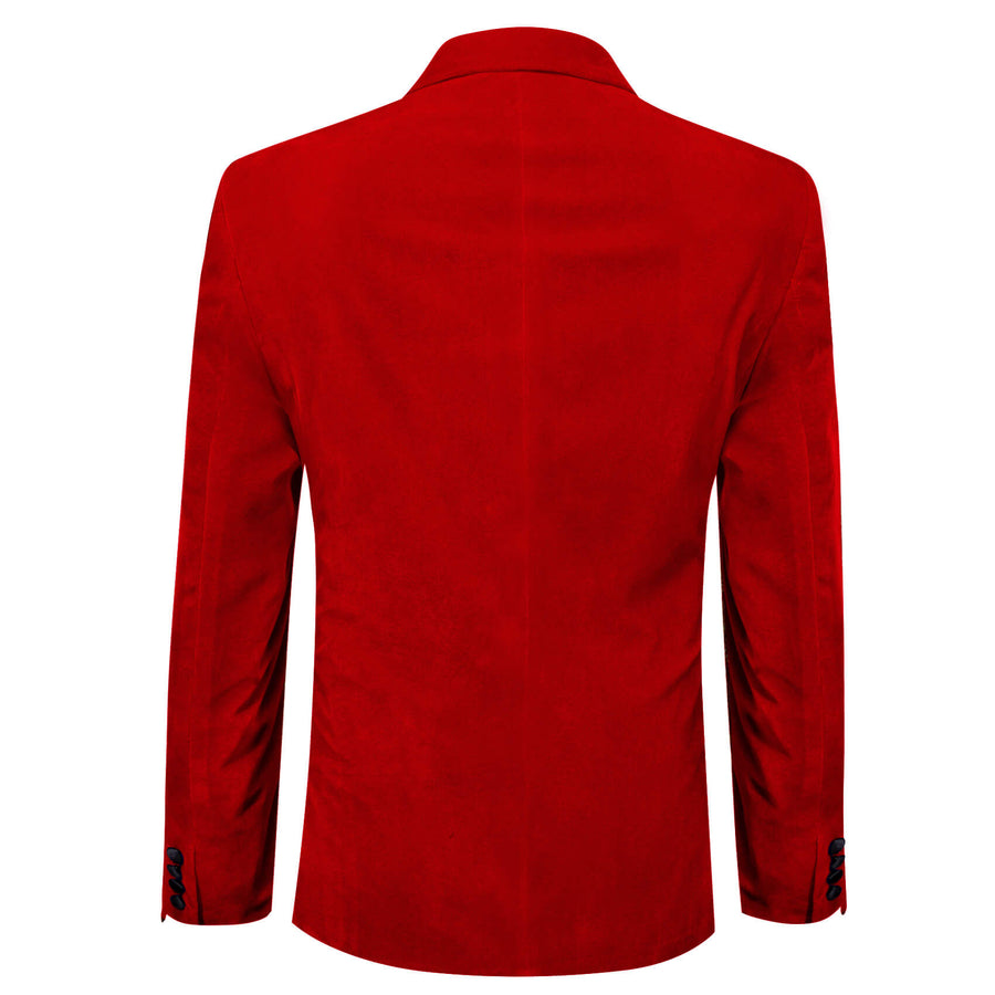 Red Solid Silk Men's Tuxedo Jacket tuxedo    - Sophisticated Gentlemen
