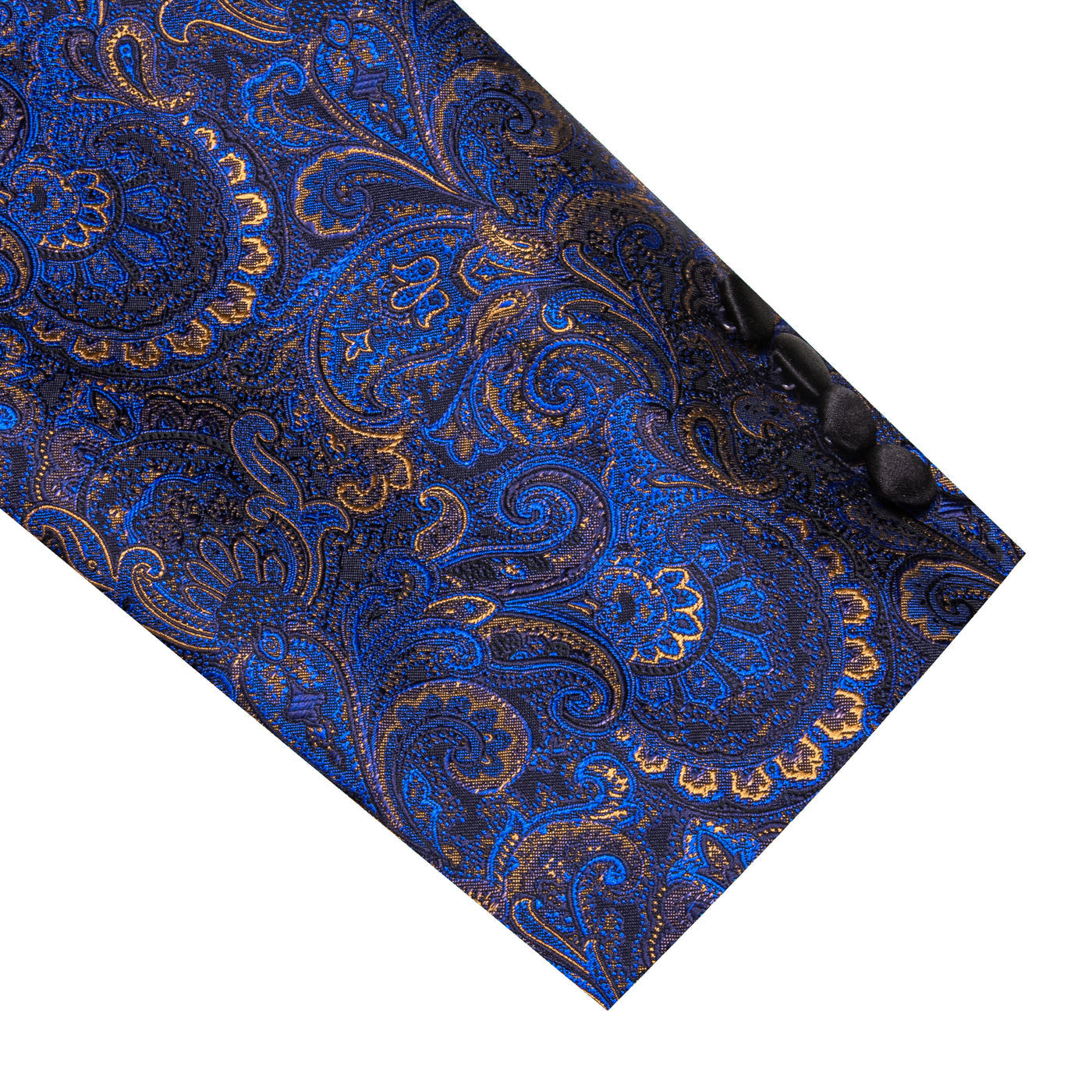 Blue and Gold Paisley Tuxedo Jacket tuxedo    - Sophisticated Gentlemen