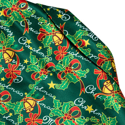 Green Mistletoe Christmas Men's Tuxedo Jacket tuxedo    - Sophisticated Gentlemen