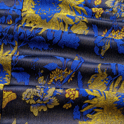 Black Yellow Blue Sunflower Floral Tuxedo Jacket tuxedo    - Sophisticated Gentlemen