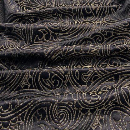 Luxury Black Champagne Paisley Men's Tuxedo Jacket tuxedo    - Sophisticated Gentlemen