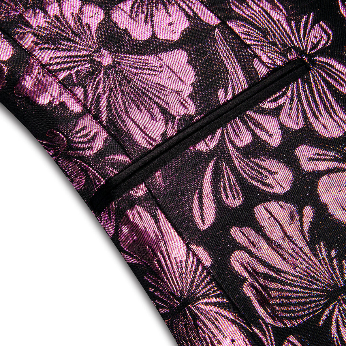 Pink Floral Tuxedo Jacket tuxedo    - Sophisticated Gentlemen