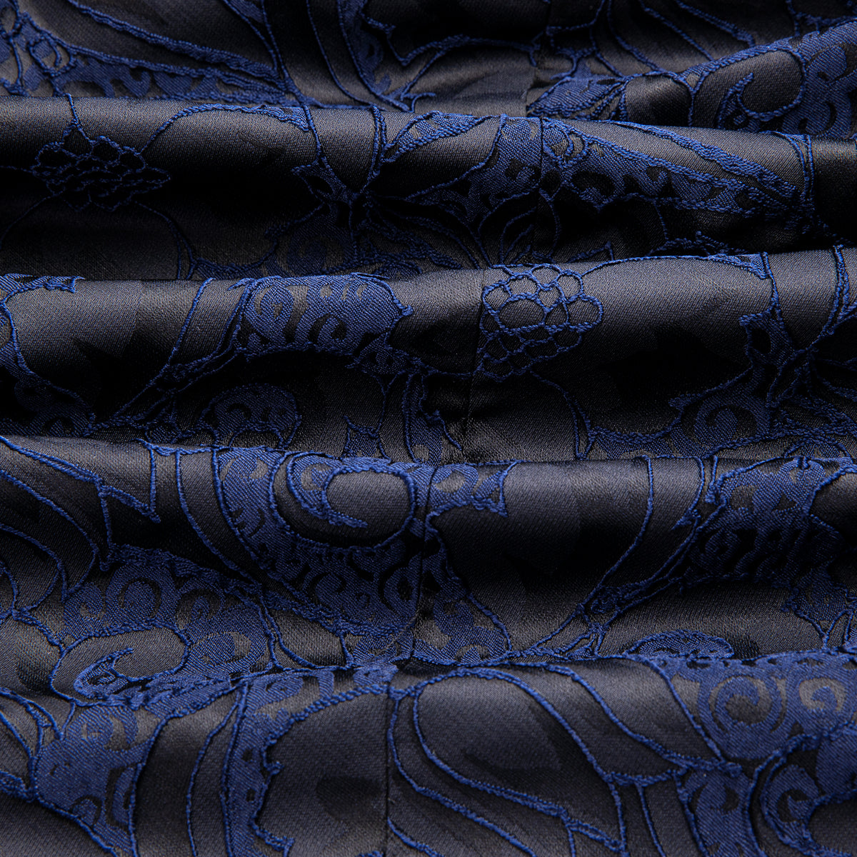 Blue and Black Floral Tuxedo Jacket tuxedo    - Sophisticated Gentlemen