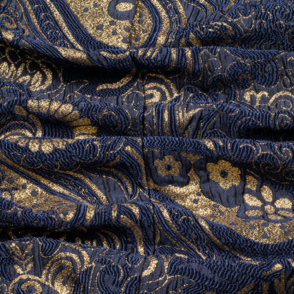 Luxury Navy Blue Floral Men's Tuxedo Jacket tuxedo    - Sophisticated Gentlemen