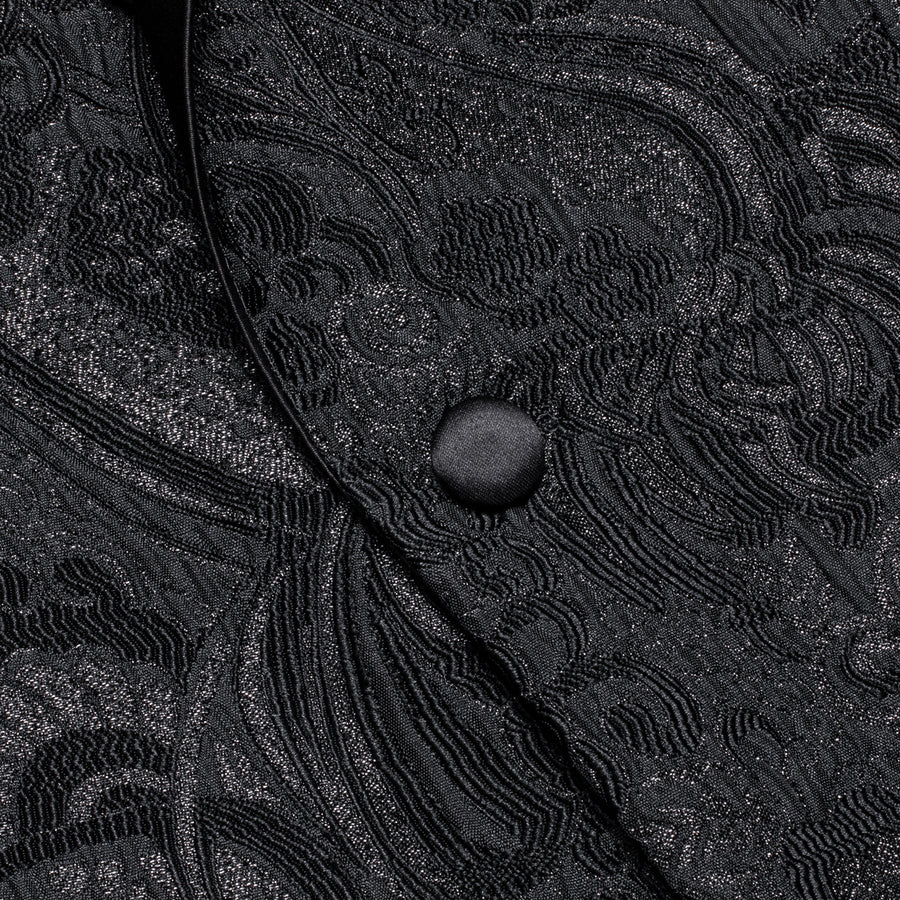 Luxury Black Paisley Men's Tuxedo Jacket tuxedo    - Sophisticated Gentlemen